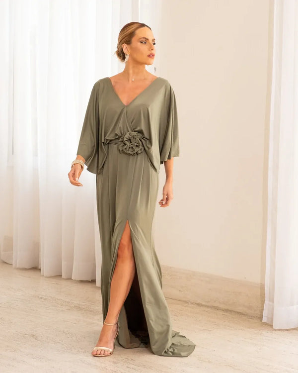 Vestido de Festa Longo Floral